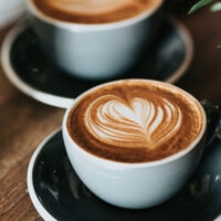 A latte at a cosy Salmon Arm coffee shop