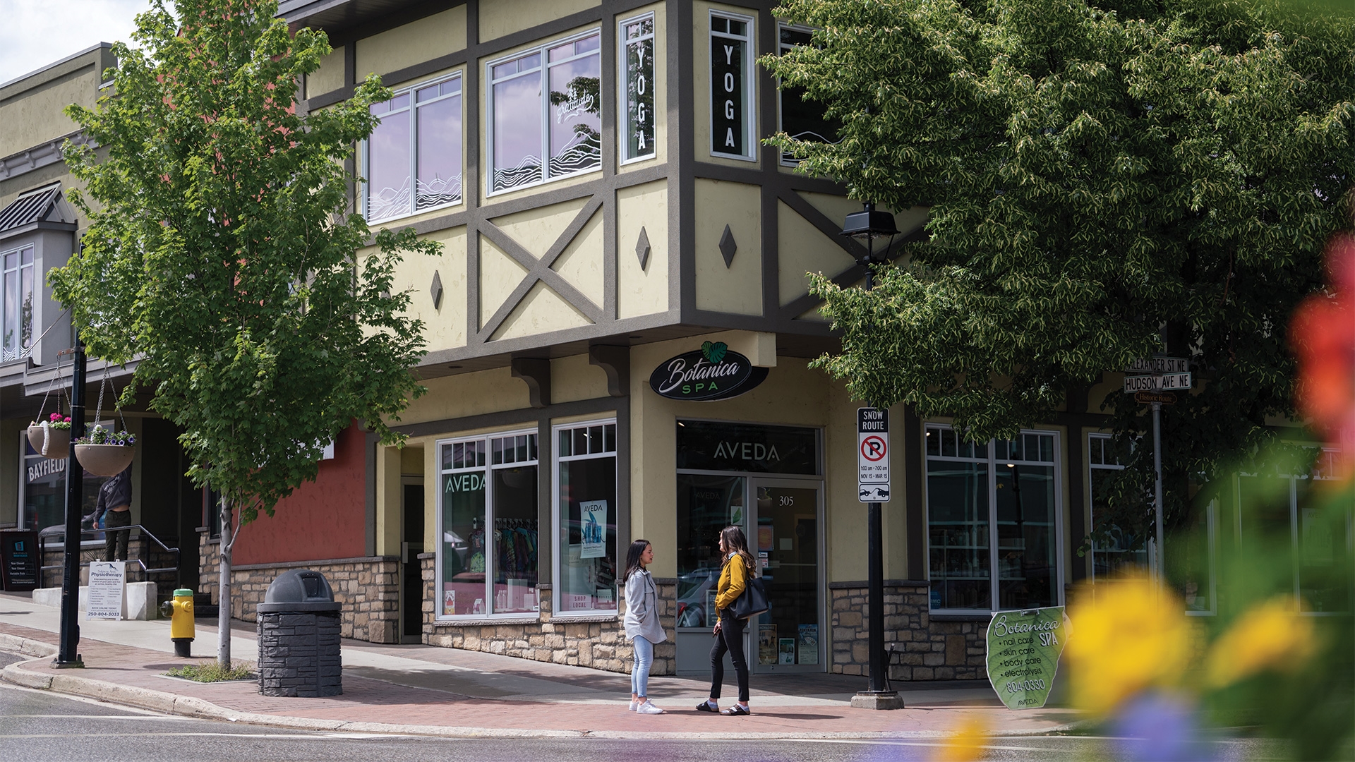 Downtown Salmon Arm shopfronts and street art