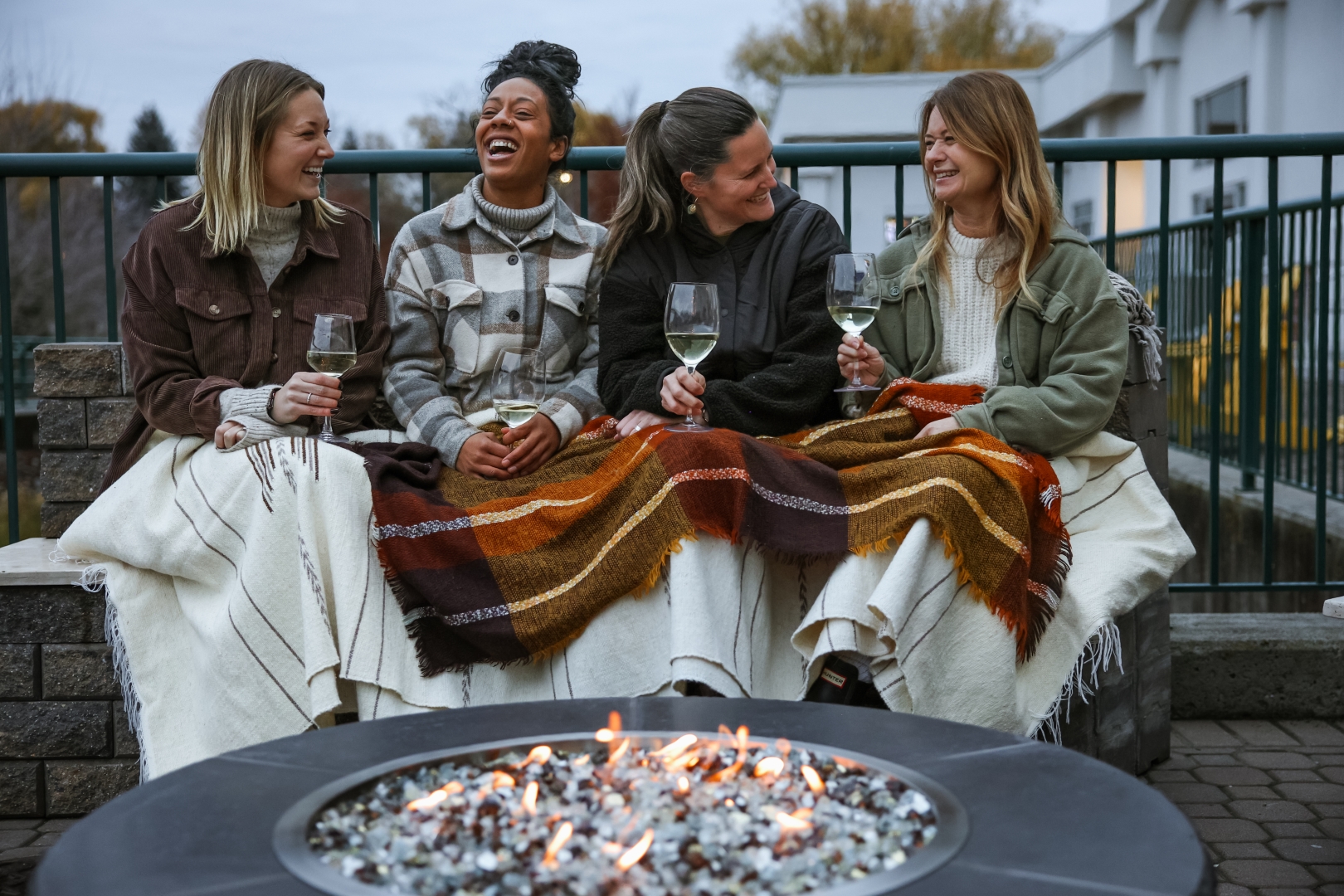 Friends enjoying a weekend getaway in Salmon Arm
